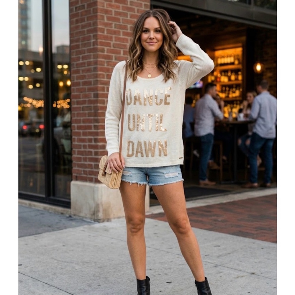 SOLD IN BUNDLE!! NEW Garage "Dance Until Dawn" Sequin Tunic Sweater